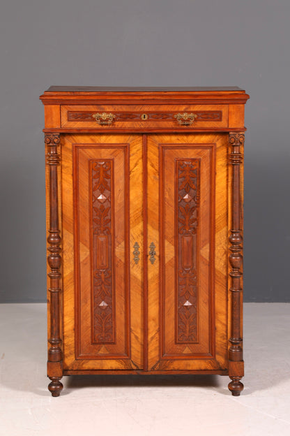 G076 Finish Traumhaftes Gründerzeit Vertiko Jugendstil Schrank Antik Highboard Kommode