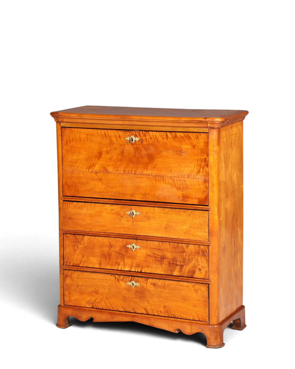 Stilvoller Biedermeier Sekretär Vertiko Louis Philippe  Kommode Schubladenkommode