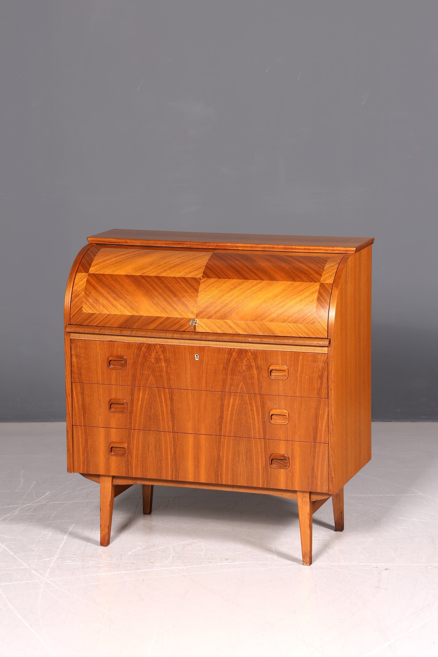 Wunderschöner Mid Century Rollladen Sekretär Danish Design Schreibkommode 60er Jahre Vintage