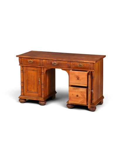 Traumhafter Gründerzeit Schreibtisch Jugendstil Bürotisch echt Holz Antik Office Desk