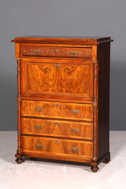 G782 Finish Wunderschöner Gründerzeit Sekretär Kommode Jugendstil Schubladenkommode Antik Vertiko (Kopie)