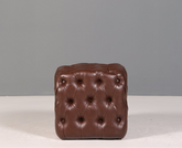 Edler Chesterfield Stil Hocker Fusshocker UK Braun Fussablage