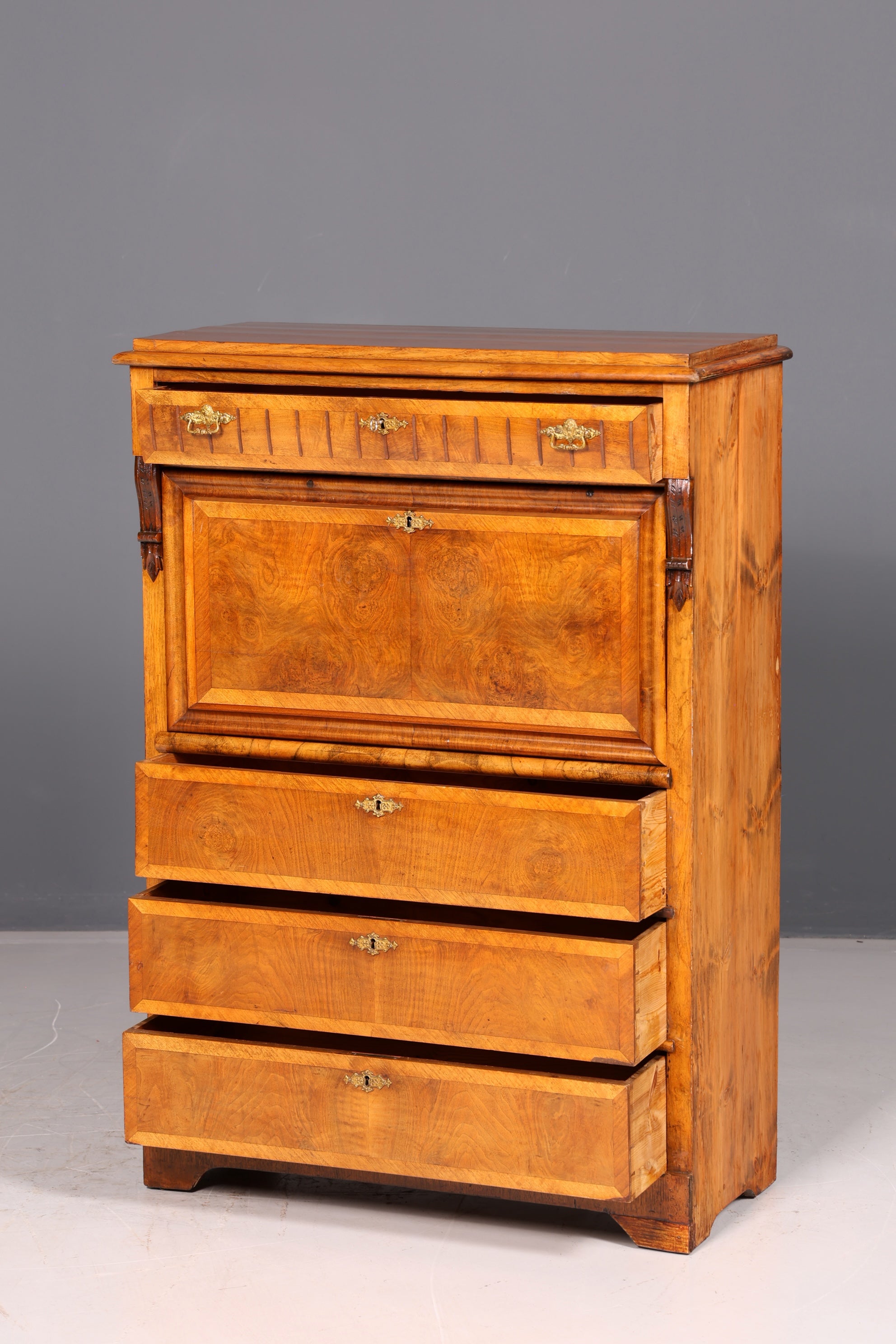 Wunderschöner Gründerzeit Sekretär Kommode Jugendstil Schubladenkommode Antik Vertiko Vintage