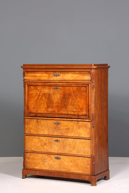 Stilvoller Jugendstil Sekretär Biedermeier Vertiko Antik Kommode um 1890 Schreibkommode