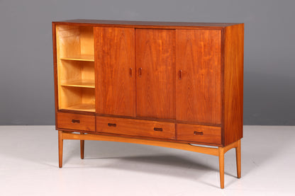Wunderschönes Mid Century Highboard Vintage Schrank Retro Sideboard Danish Design Teak Holz Kommode