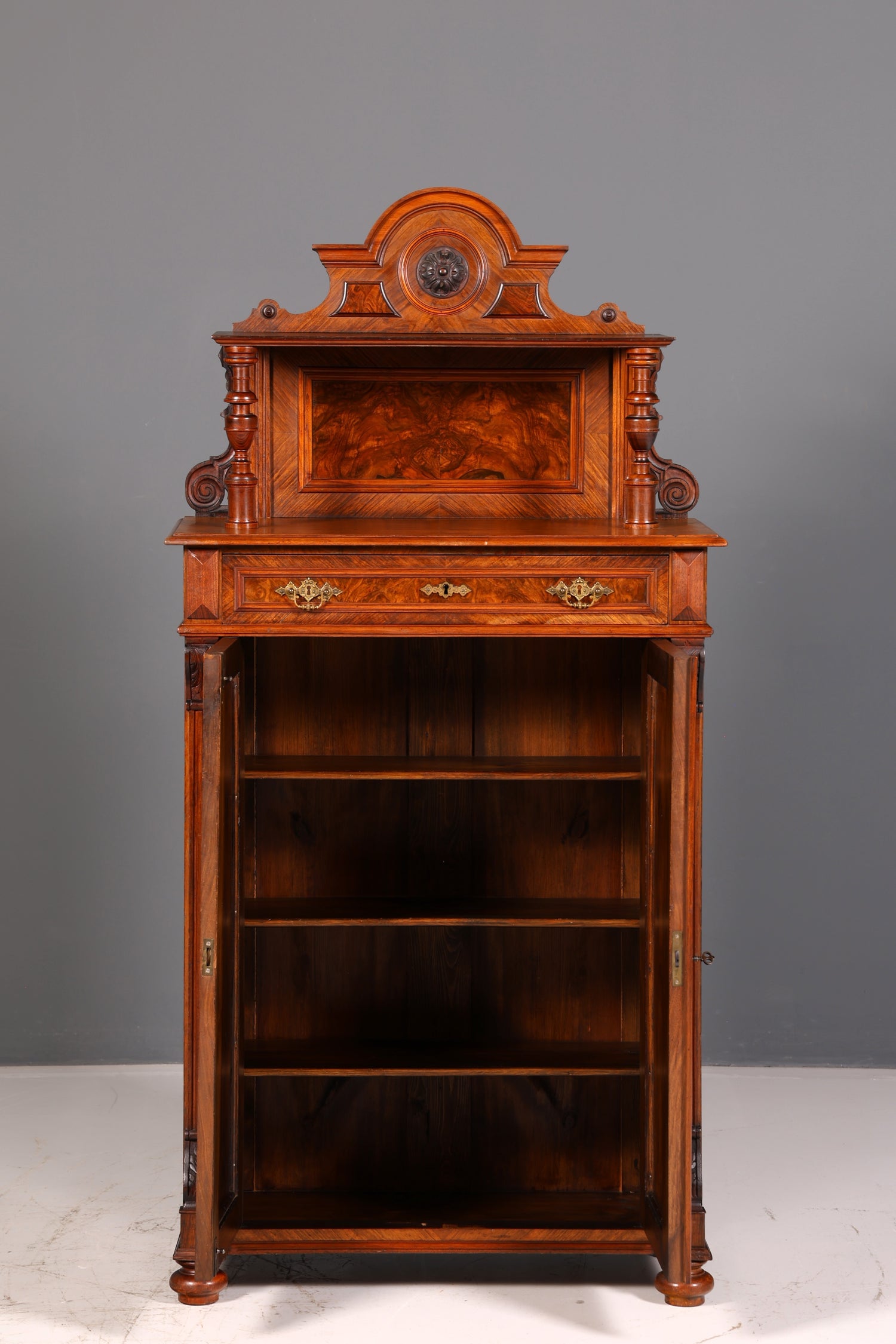 Traumhaftes Gründerzeit Vertiko mit Aufsatz Jugendstil Schrank Antik Highboard Buffet Kommode Vintage