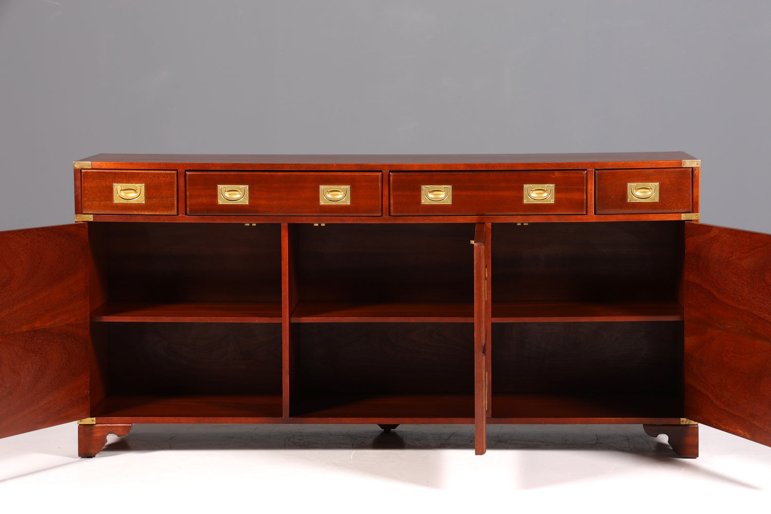 Beeindruckendes Maritim Sideboard Englische Schiffs Kommode Englisch Antik Schrank Military Chest