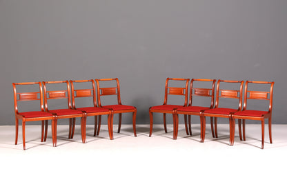 8x Edle Englische Stühle Englisch Dining Chairs Antik 60er Jahre Regency Küchenstühle Stuhlset