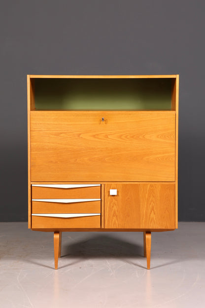 Wunderschöner Hellerau Schrank Modell 427 Mid Century Sekretär Vintage Schreibschrank Design Retro Highboard Esche