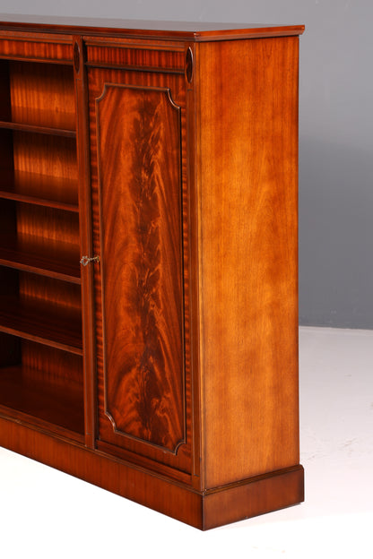 Beautiful Heldense Bookcase, Mahogany, English-Style Shelf, Bookshelf, Book Storage, Antique, Vintage