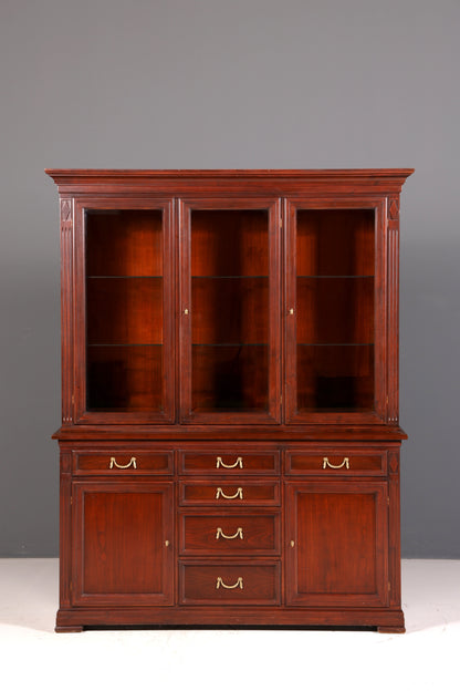 Wunderschöne Original Selva Vitrine Villa Borghese Antik Stil massiv Holz Buffet Schrank Bibliothek