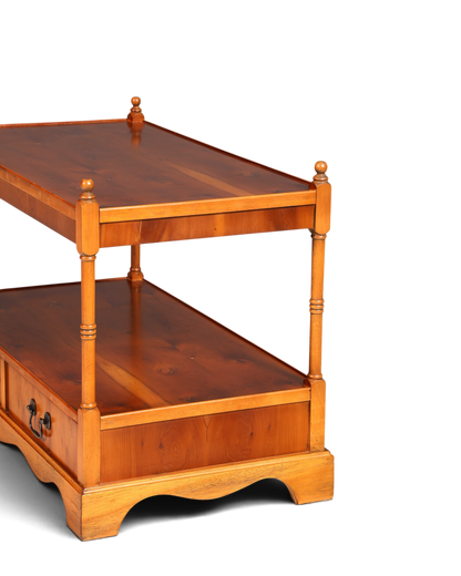 Wunderschöner Englischer Couchtisch Regency Stil Antik Ablagetisch Beistelltisch Schubladen Holz