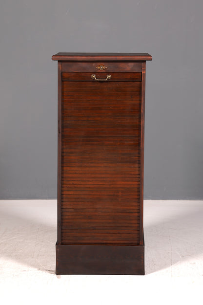 Schlichter Bauhaus Rollladenschrank Jalousieschrank Aktenschrank Art Deco Büroschrank Antik Vintage