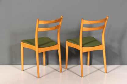 2x Schlichte Mid Century Stühle Retro Stuhlset Danish Design Küchenstühle Esszimmer Stühle