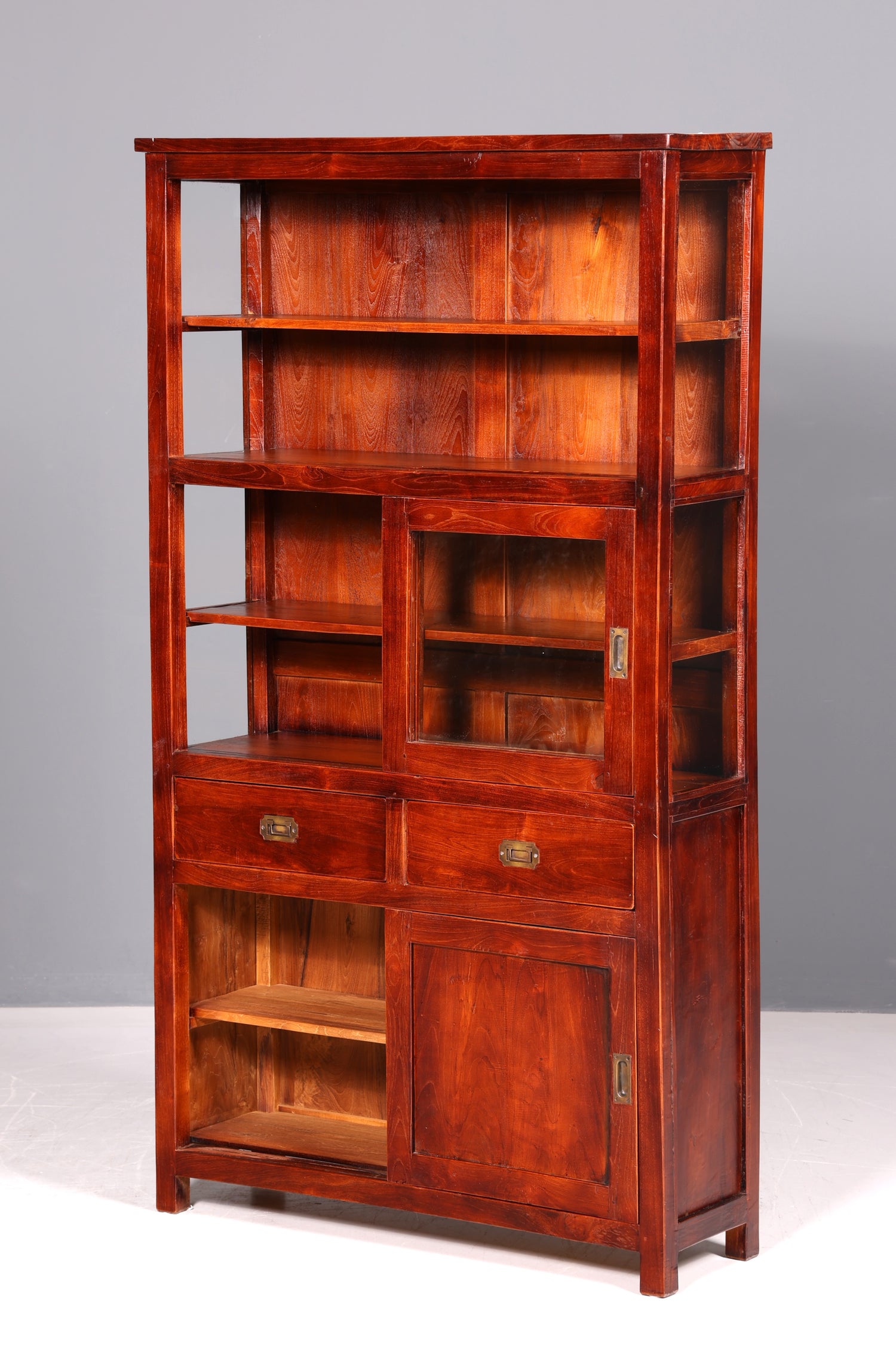 Wunderschöner Maritimer Vitrinenschrank Englisch Echt Holz Bibliothek Englische Anrichte Antik