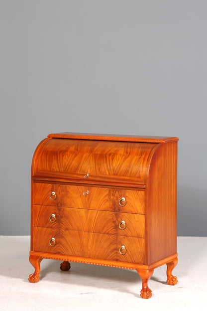 Wunderschöner Rollladen Sekretär um 1930 Büro Kommode echt Holz Barock Stil Schreibtisch Bürokommode