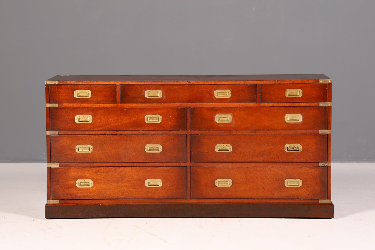 Traumhaftes Maritimes Sideboard Englische Military Chest Schiffskommode Antik Schrank Kolonial Vintage