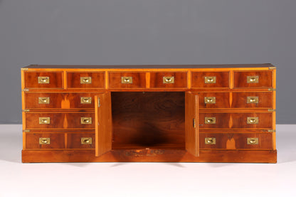 Traumhaftes XXL Maritim Sideboard Englische Schiffs Kommode Englisch Antik Schrank Military Chest