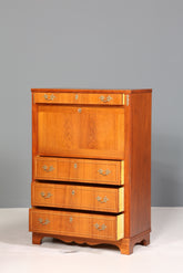 Stilvoller Sekretär im Englischen Stil Büro Vertiko Kommode echt Holz Schreibkommode