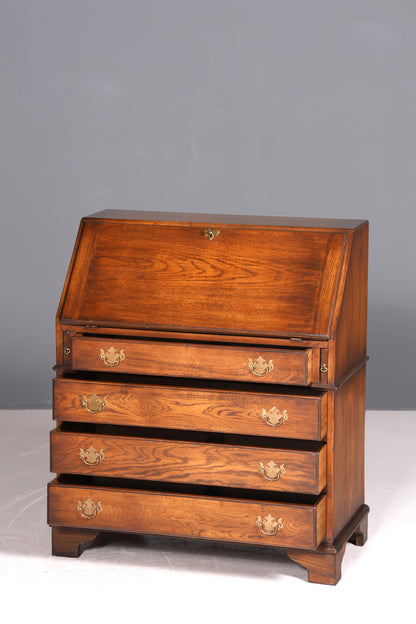 Edler Englischer Sekretär Eiche Holz Reprodux Bürotisch Bevan Funnell Office Table Schreibkommode