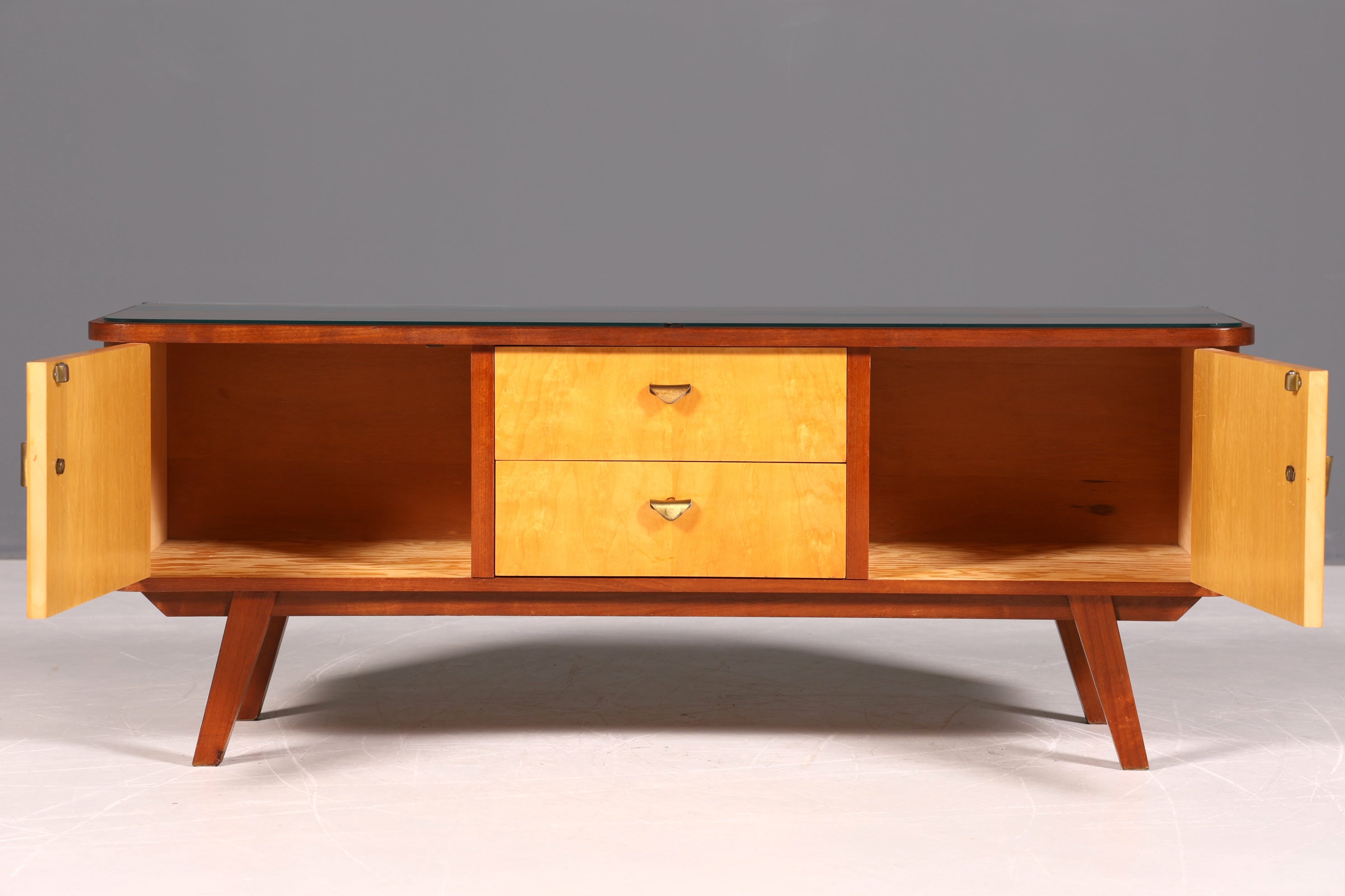 G105 Finish Wunderschönes Mid Century Sideboard Vintage TV Kommode 60s Schrank