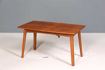 Schlichter Mid Century Esstisch ausziehbarer und höhenverstellbarer Vintage Tisch Retro Küchentisch