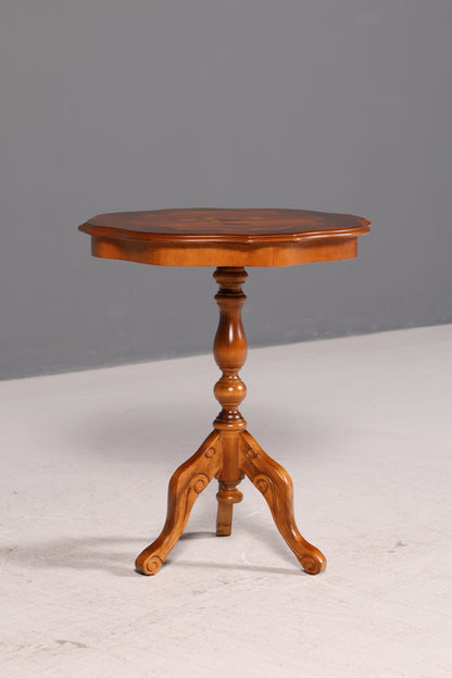 Wunderschöner Beistelltisch im Antik Stil Barock Ablagetisch Intarsien Beistelltisch Vintage Holz