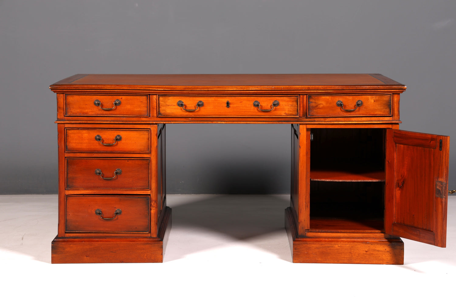 Beautiful English Mahogany Desk Antique Office Desk Partner Desk
