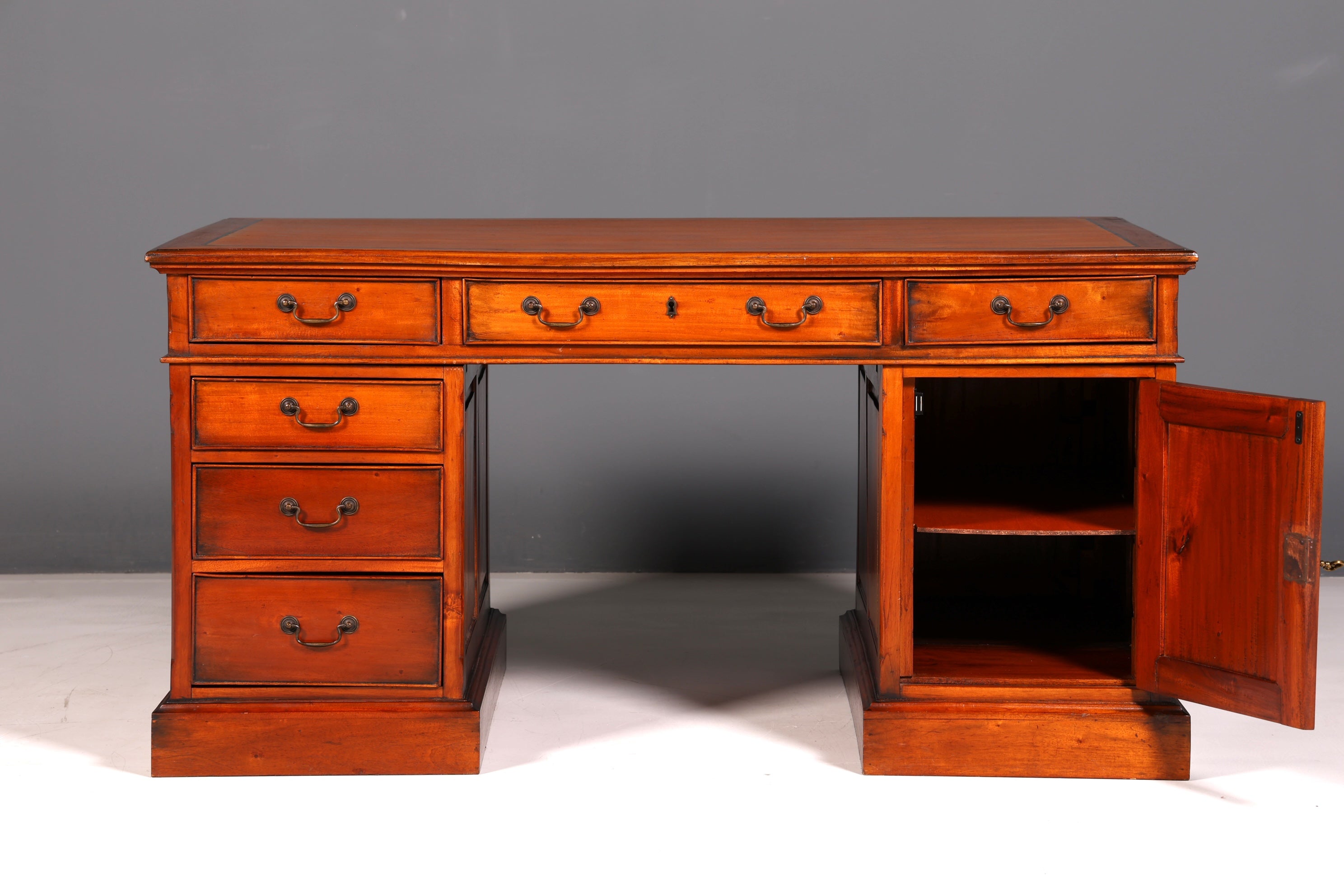 Beautiful English Mahogany Desk Antique Office Desk Partner Desk