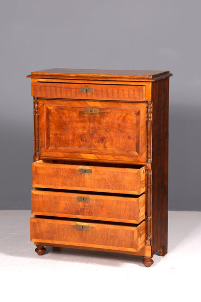 Edler Gründerzeit Sekretär Vertiko Highboard Louis Philippe Kommode Antik um 1880 Schreibsekretär