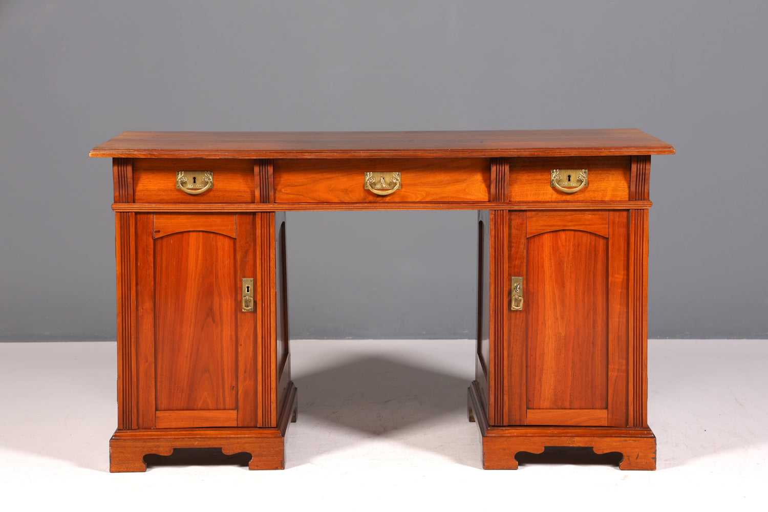 Traumhafter Jugendstil Schreibtisch Eiche Holz Gründerzeit Desk Antik Bürotisch Office Desk