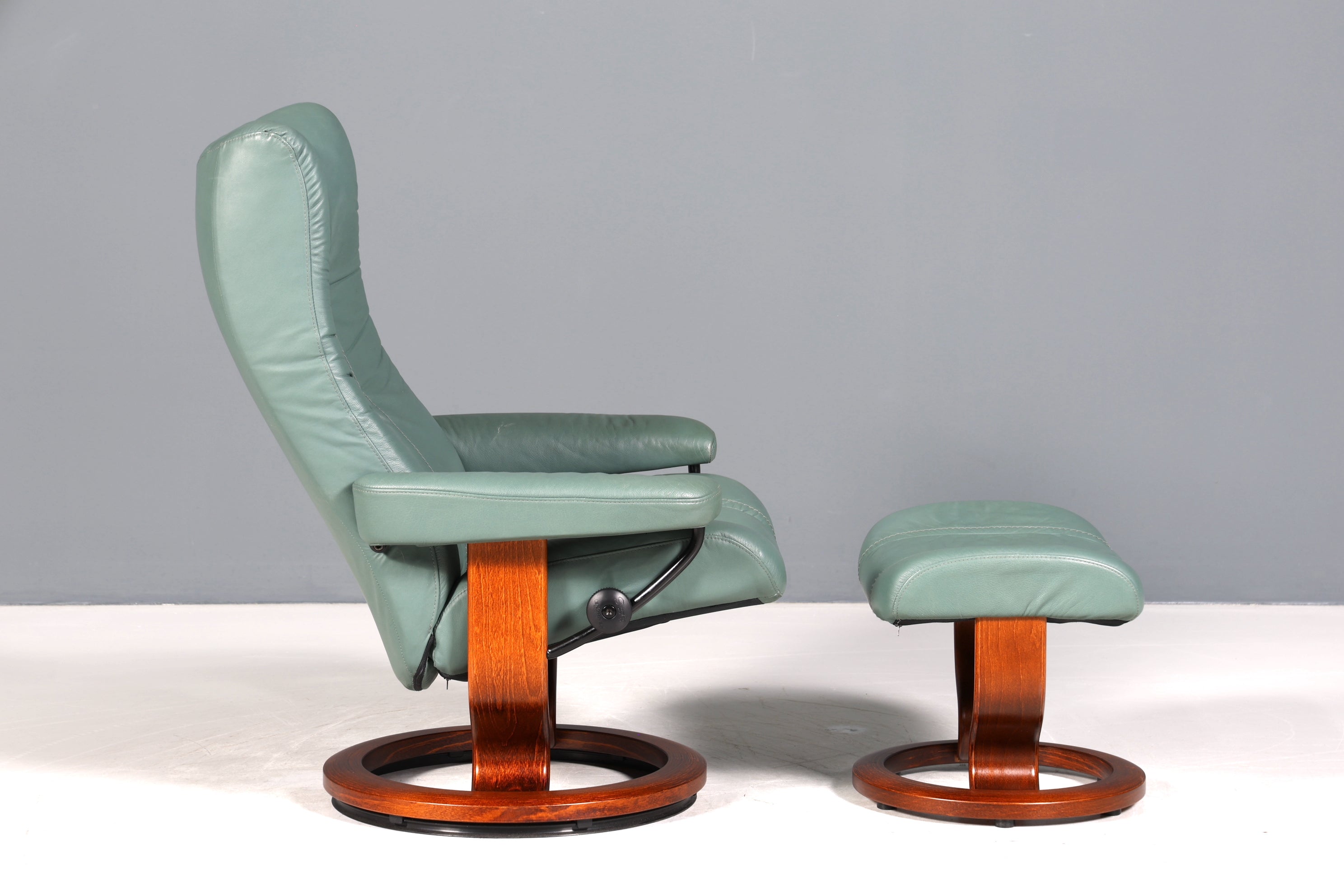 Original Stressless Ekornes Relax Sessel mit Hocker echt Relaxsessel Leder Komfort Design Holz
