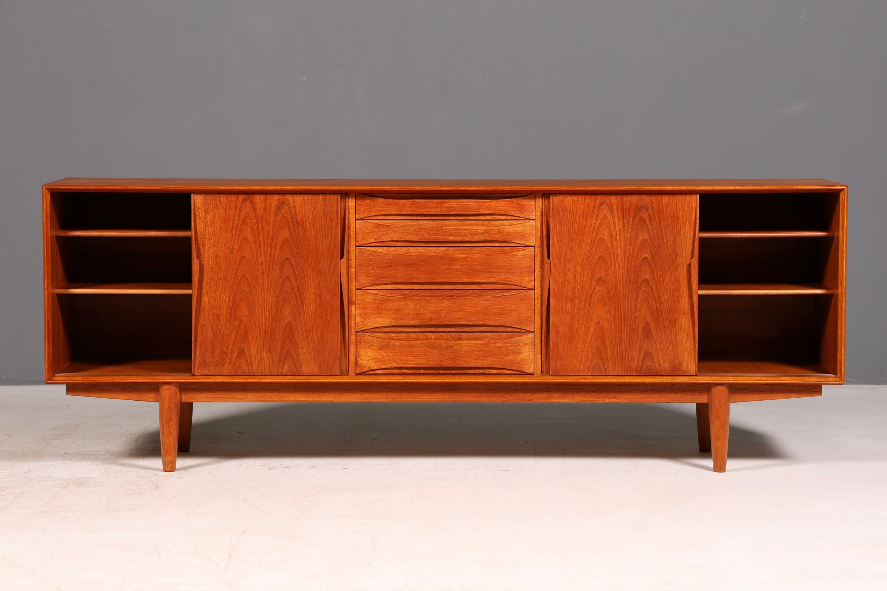 Beautiful Dyrlund mid-century teak sideboard, Danish design, vintage cabinet dresser