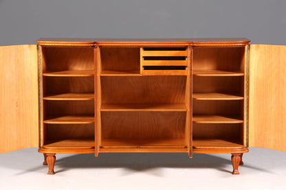 F859 Finish cm Wunderschöne Art Deco Vitrine Nussbaum Vitrine massiv Holz Antik Schrank