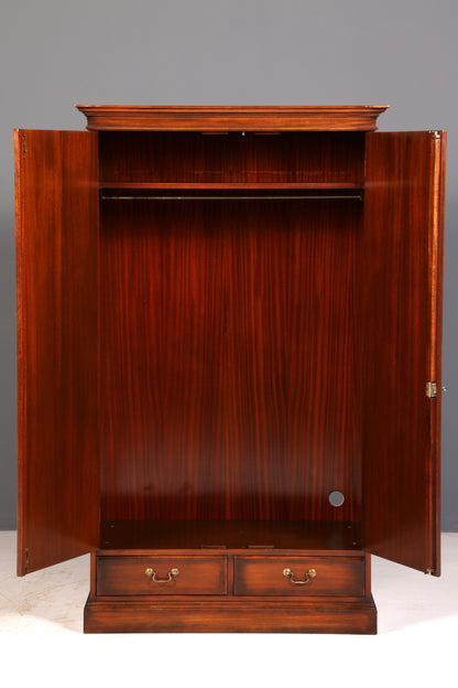 Wunderschöner Englischer Schrank Mahagoni Dielenschrank Wäscheschrank Kleiderschrank Antik Vintage