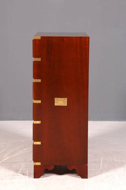 Wunderschöne Maritime Kommode Englisch Vertiko Military Chest Schrank Schubladenkommode