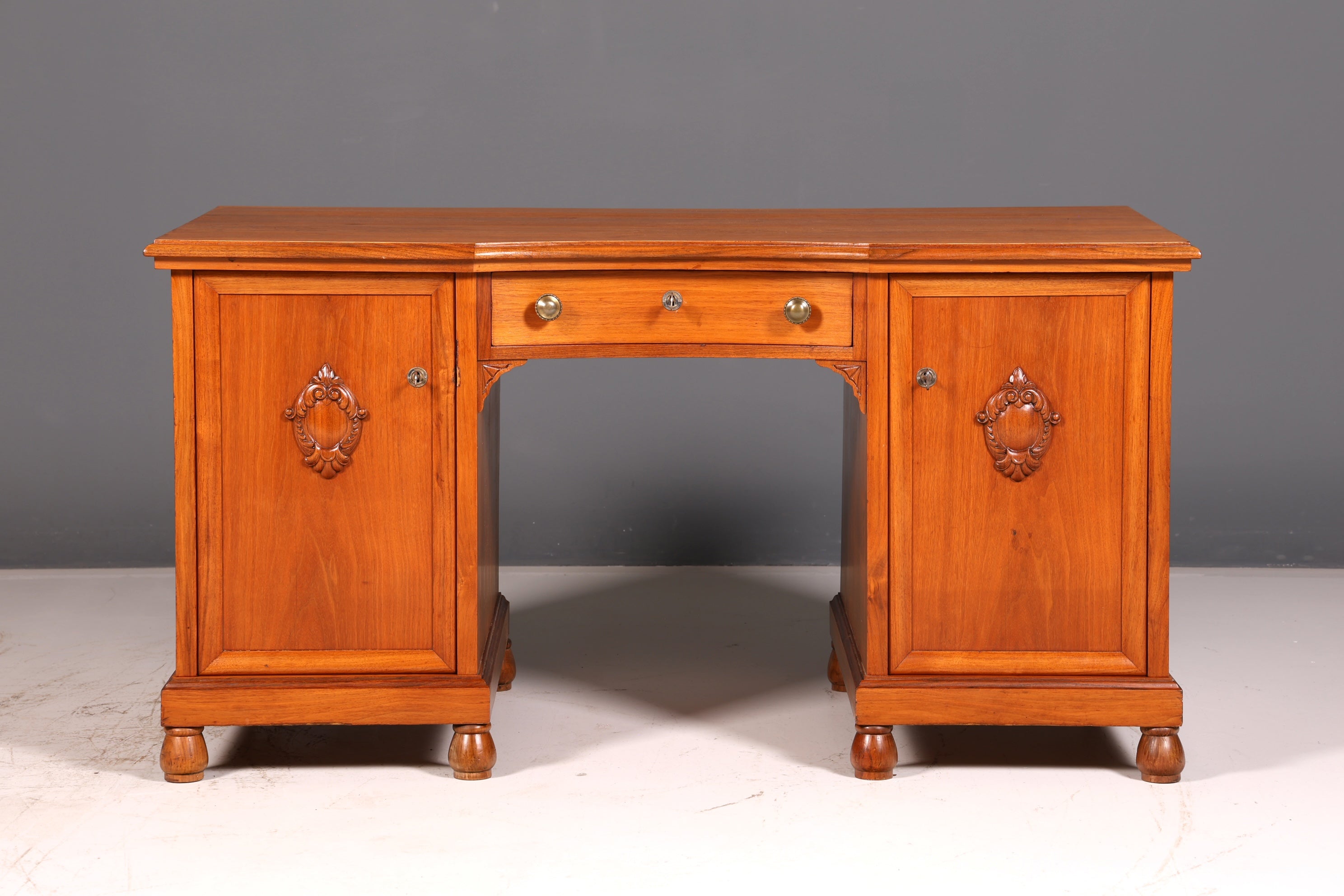Wunderschöner Jugendstil Schreibtisch Eiche Holz Bürotisch Office Table Antik Vintage