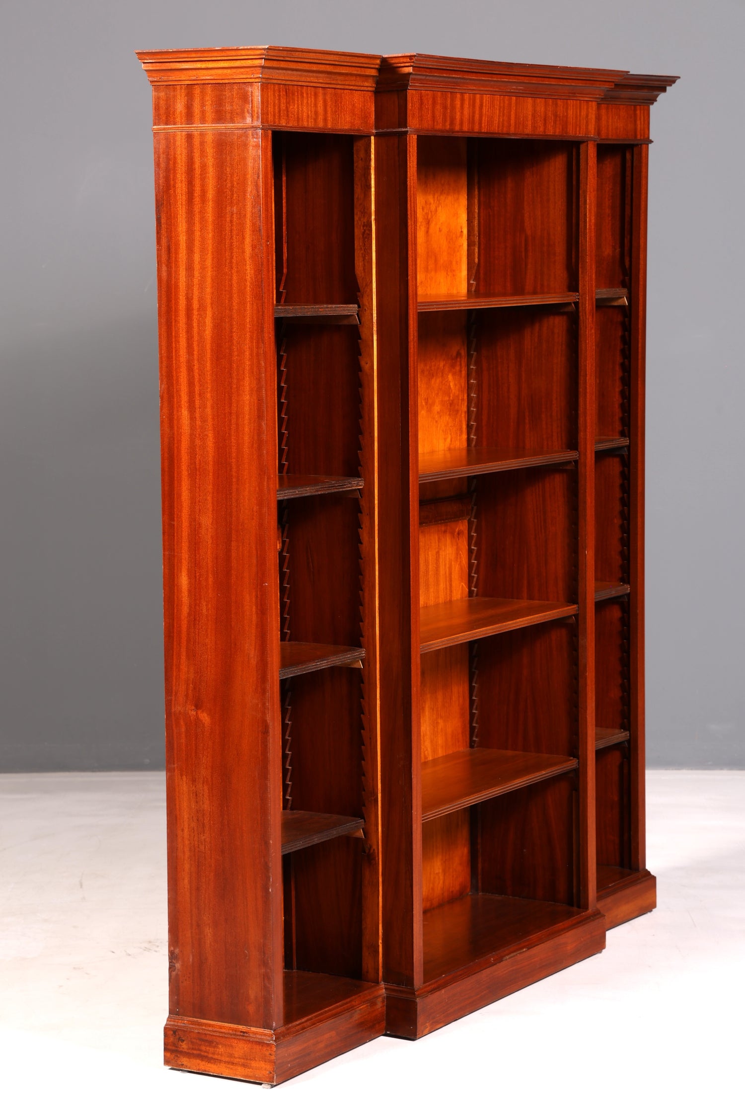 Beautiful XXL English Bookcase Antique Shelving Unit Freestanding Bookcase Bookshelf Book Storage Real Wood
