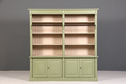 Traumhaftes XXL Landhaus Stil Bibliothek Bücherregal Schrank Antik Kolonial Stil Regal massiv Holz Buchablage