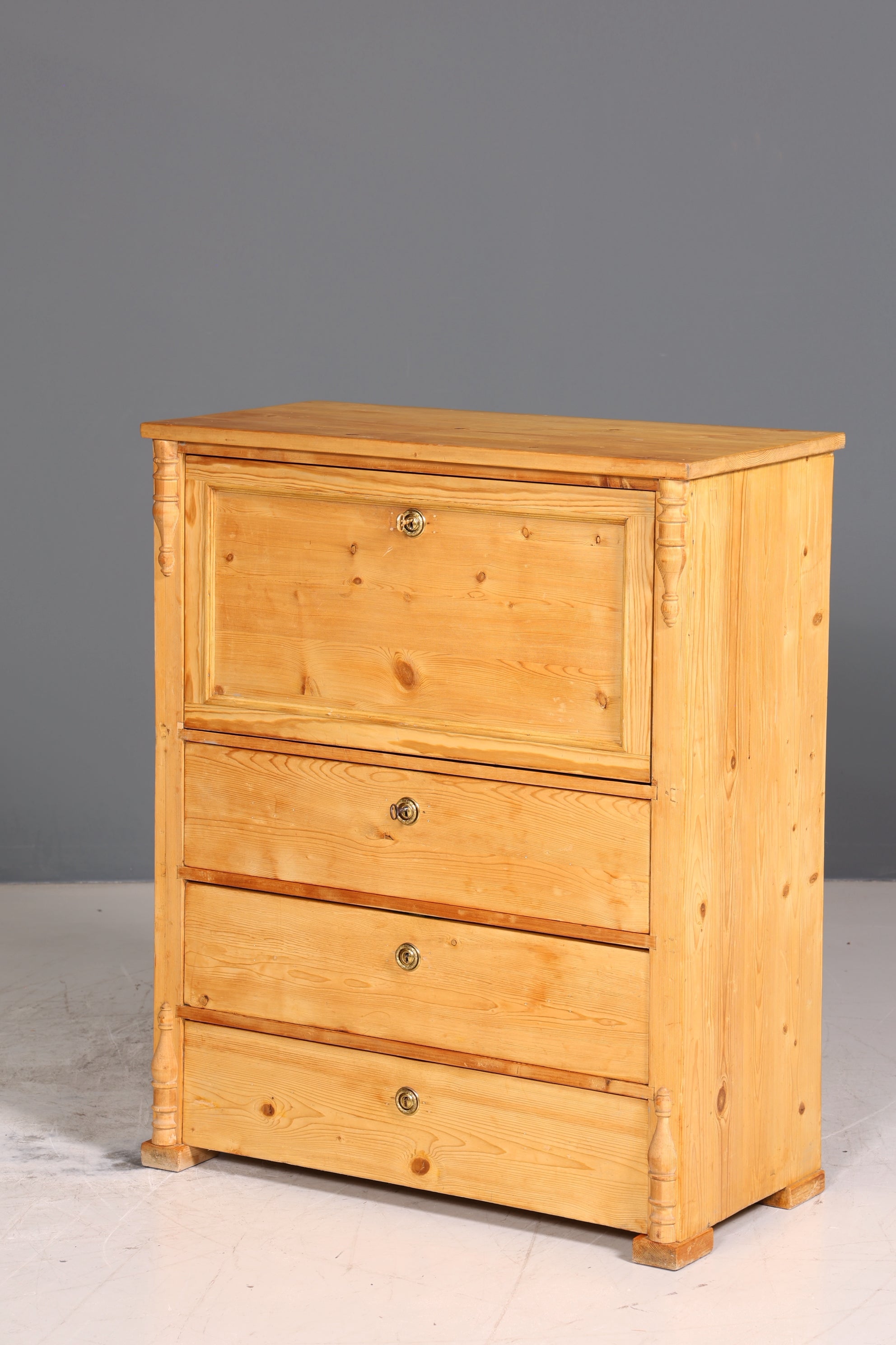 Traumhafter Biedermeier Sekretär Vertiko Antik Weichholz Kommode um 1880 Landhaus Stil Schreibkommode