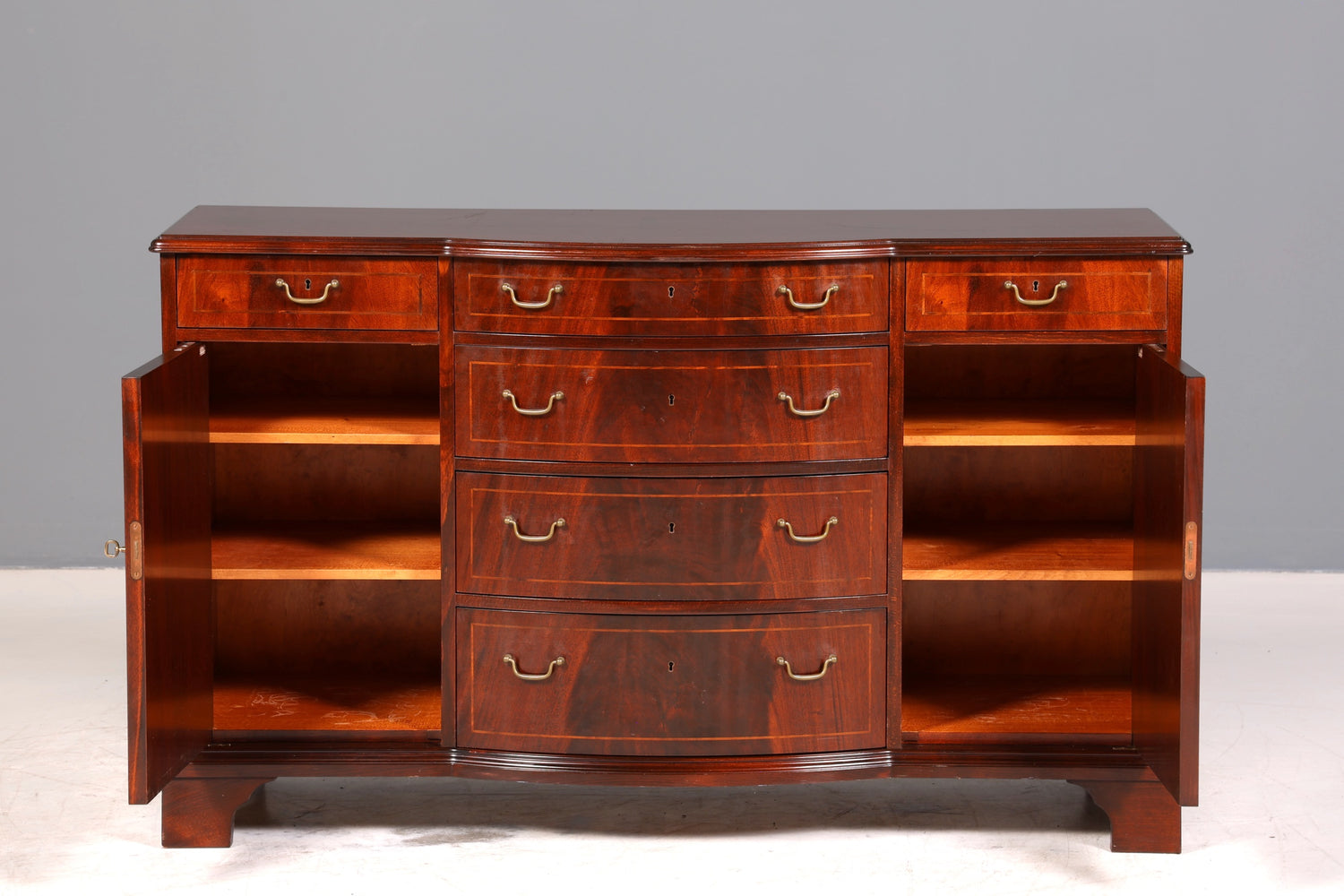 Wunderschönes Englisches Sideboard Mahagoni Schrank Antik 60s Buffetschrank Kommode 1 von 2