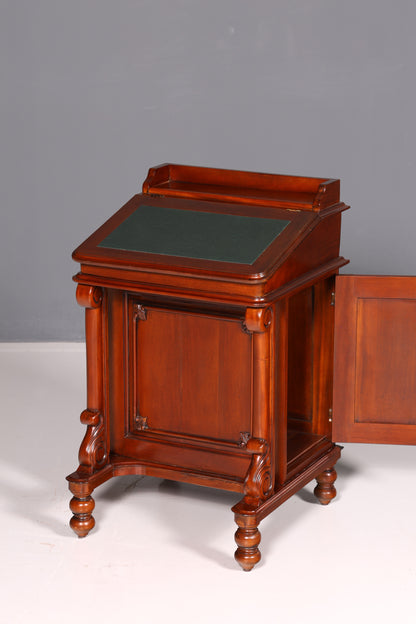 Wunderschöner Englischer Davenport Schreibtisch Desk Sekretär Lederauflage Kommode Antik Vintage