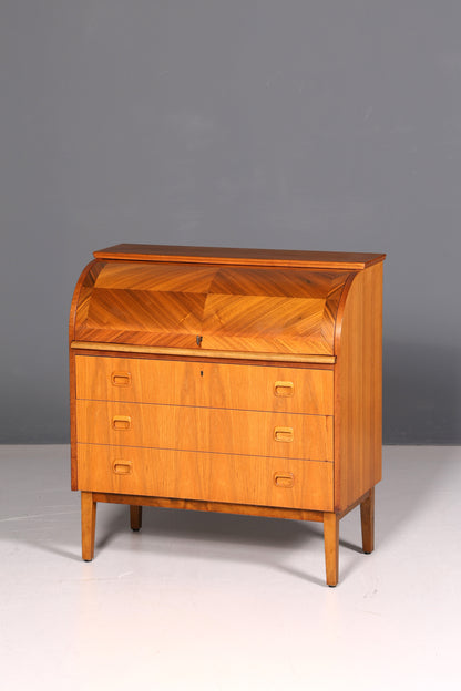 Wunderschöner Mid Century Rollladen Sekretär Danish Design Schreibkommode 60er Jahre