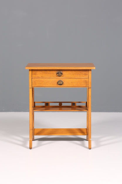 Wunderschöner Jugendstil Nähtisch Antik Beistelltisch um 1910 echt Holz Ablagetisch Kommode