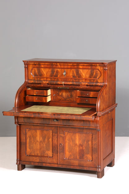 Beeindruckender Louis Philippe Sekretär Antik Rollladen Sekretär Nussbaum Schreibtisch Aufsatzsekretär