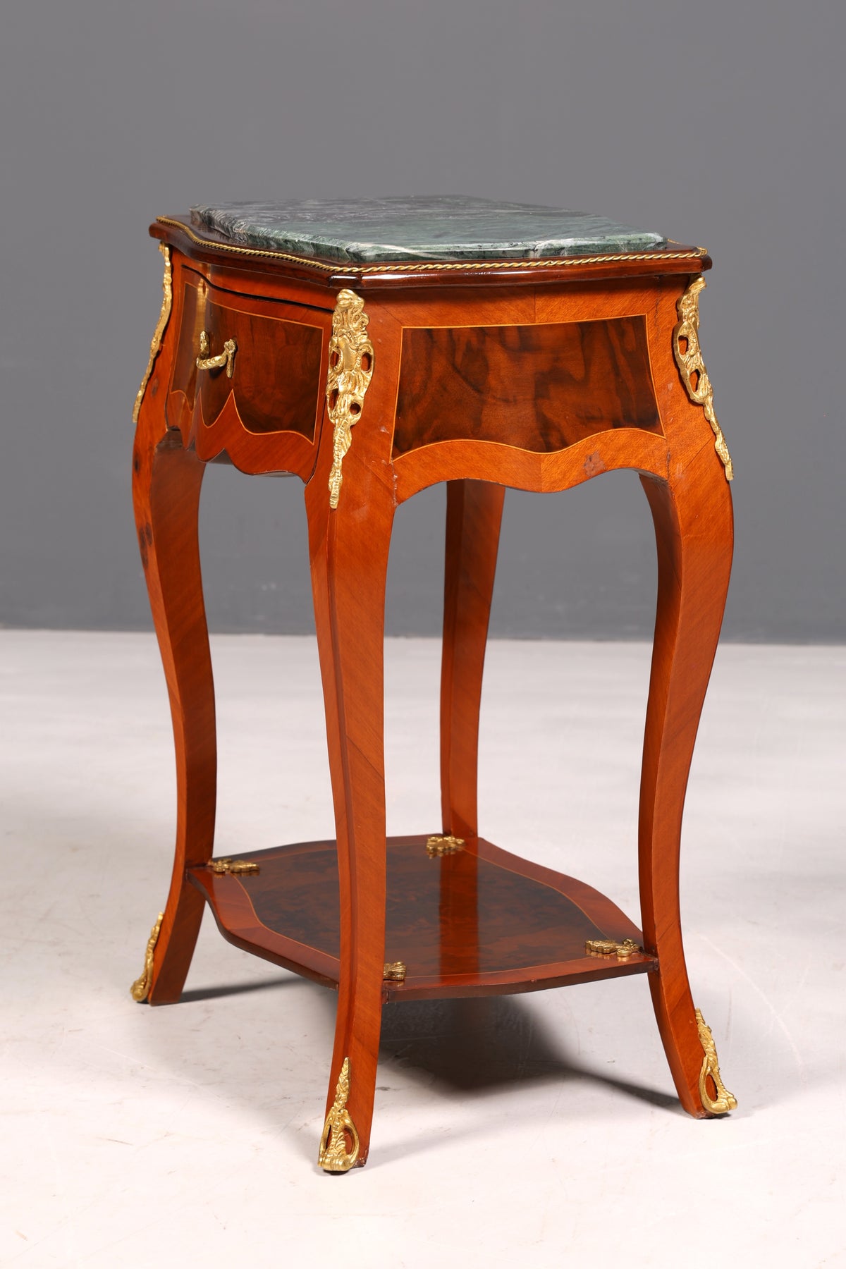 Dreamy Louis XV side table, Baroque style, marble console table, chest of drawers, telephone table