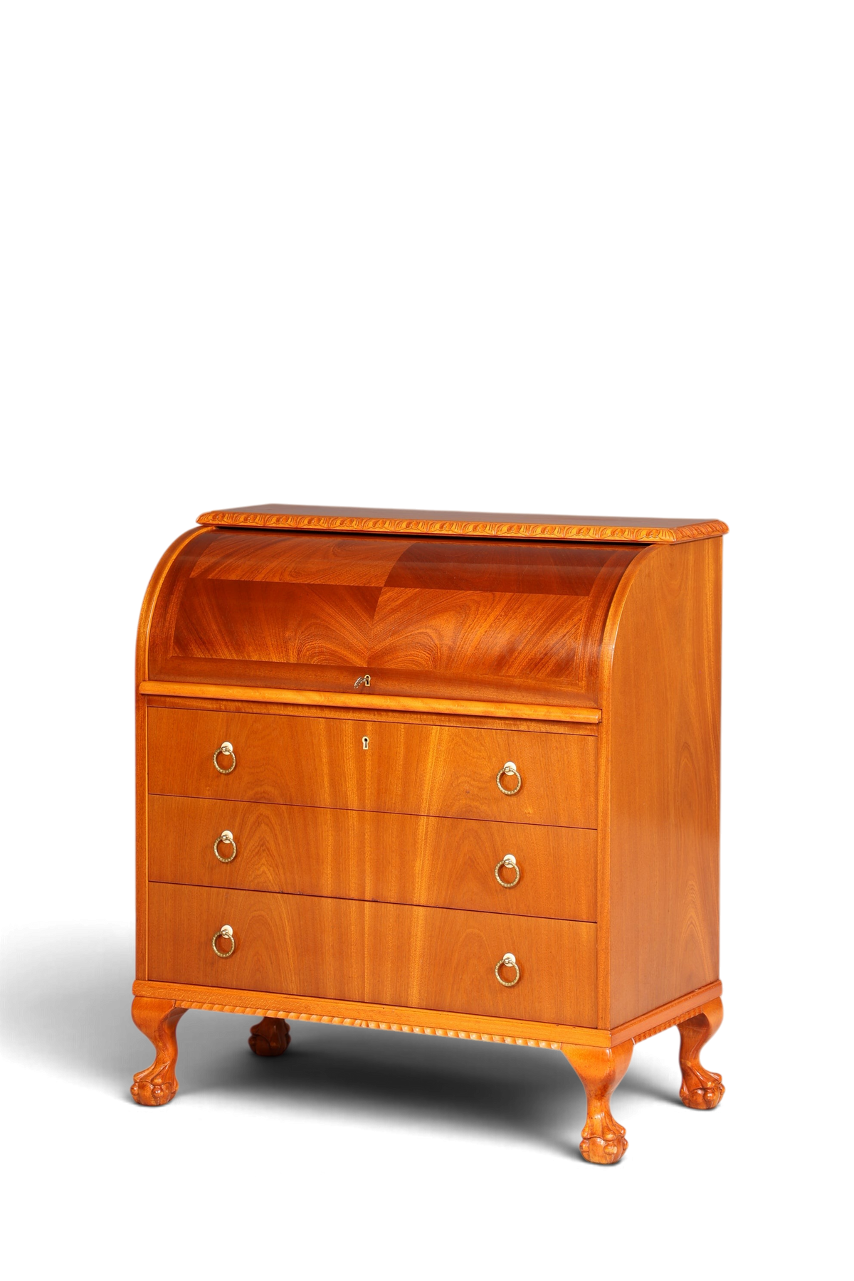 Traumhafter Rollladen Sekretär um 1930 Büro Kommode echt Holz Barock Stil Schreibtisch Bürokommode