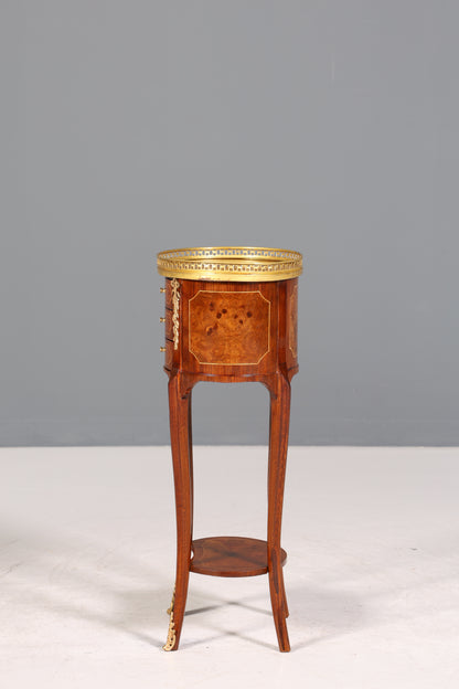 Edler Barock Louis XV Stil Beistelltisch Ablagetisch massiv Kommode Antik Stil