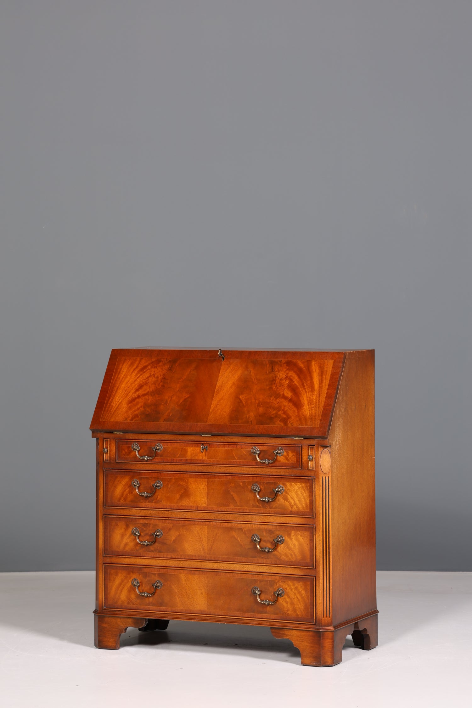 Wunderschöner Englischer Sekretär echt Leder Schreibkommode UK Schreibtisch Kommode