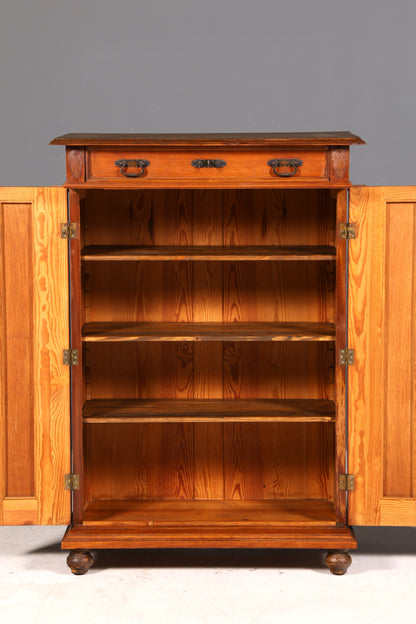 Wunderschöner Jugendstil Vertiko Schrank Antik Kabinettschrank Kommode um 1900 Massivholz